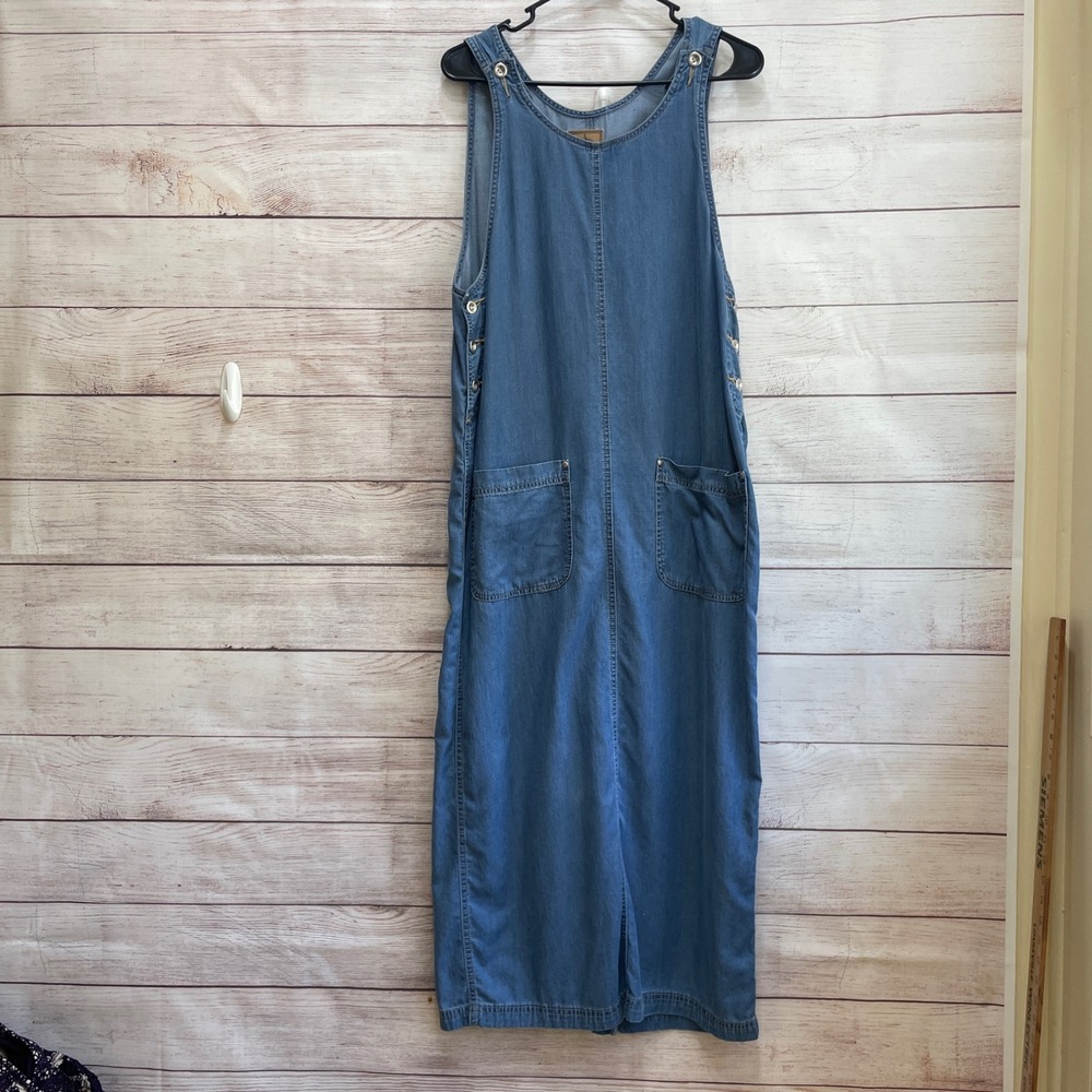VINTAGE A.M.I. CHAMBRAY‎ MAXI DRESS IN BLUE